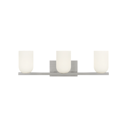 Generation Lighting Neblina Three-Light Vanity Brushed Nickel Bulb[s] Not Included (GLV1973BN)