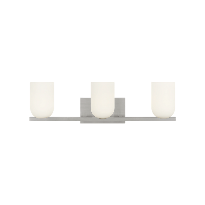 Generation Lighting Neblina Three-Light Vanity Brushed Nickel Bulb[s] Not Included (GLV1973BN)