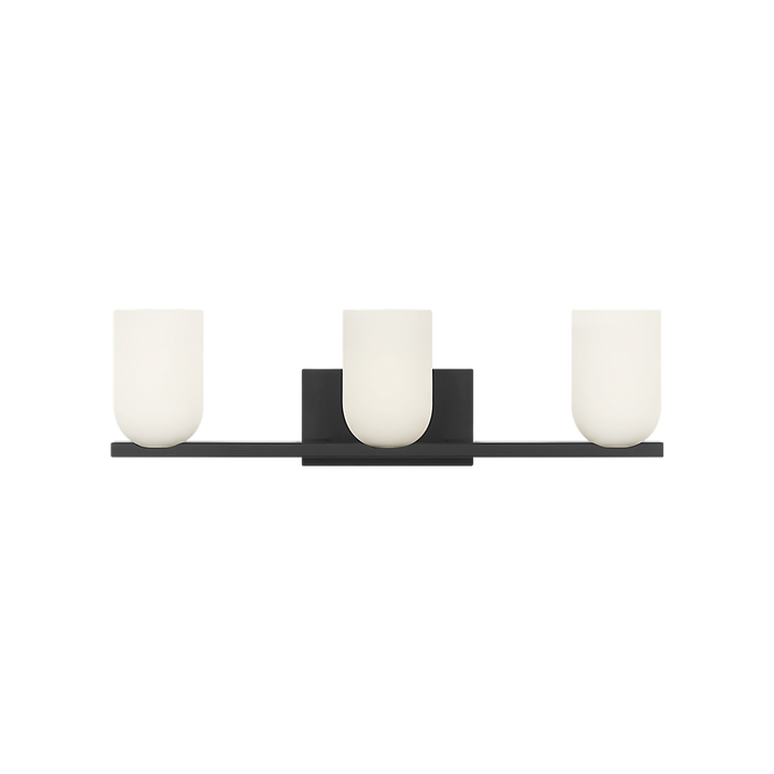 Generation Lighting Neblina Three-Light Vanity Midnight Black Bulb[s] Included (GLV1973MBKE)