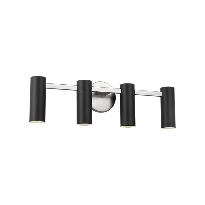 Generation Lighting Zentro Four-Light Vanity Brushed Nickel Bulb[s] Included (GLV2084BNE)