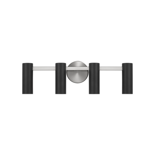 Generation Lighting Zentro Four-Light Vanity Brushed Nickel Bulb[s] Included (GLV2084BNE)