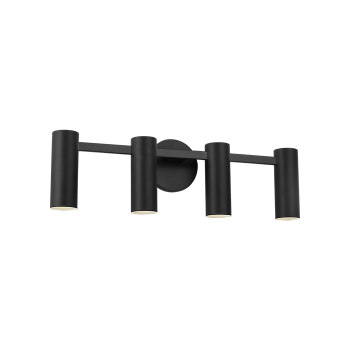 Generation Lighting Zentro Four-Light Vanity Midnight Black Bulb[s] Not Included (GLV2084MBK)