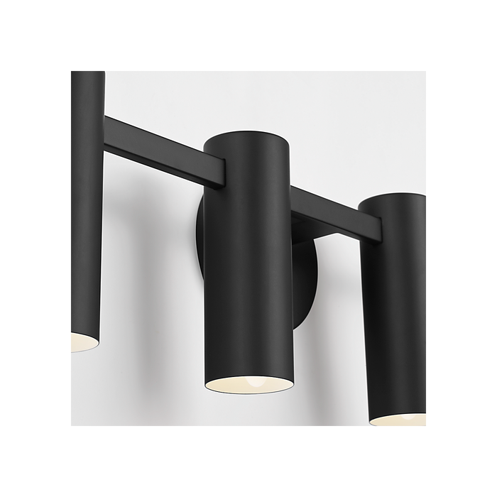 Generation Lighting Zentro Four-Light Vanity Midnight Black Bulb[s] Not Included (GLV2084MBK)