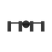 Generation Lighting Zentro Four-Light Vanity Midnight Black Bulb[s] Included (GLV2084MBKE)