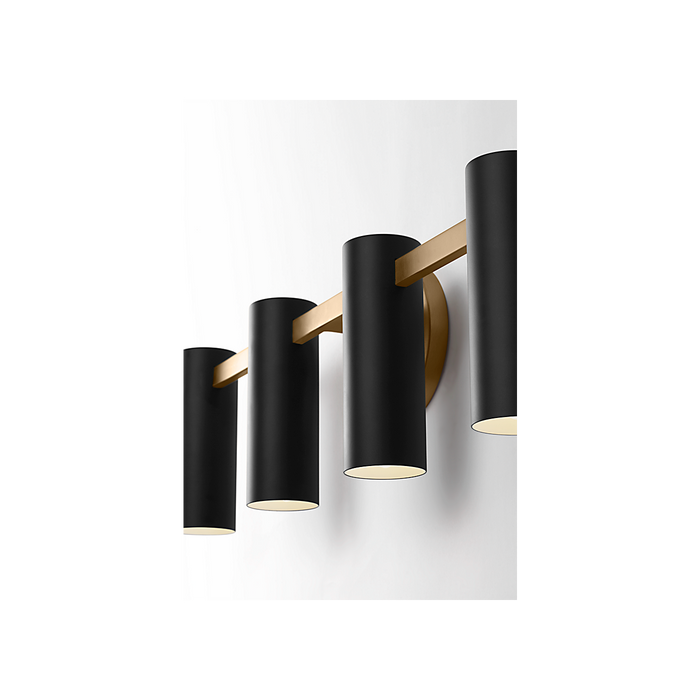 Generation Lighting Zentro Four-Light Vanity Satin Brass Bulb[s] Included (GLV2084SBE)