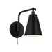 Generation Lighting Drae One-Light Task Sconce Midnight Black Bulb[s] Not Included (GLW2001MBK)