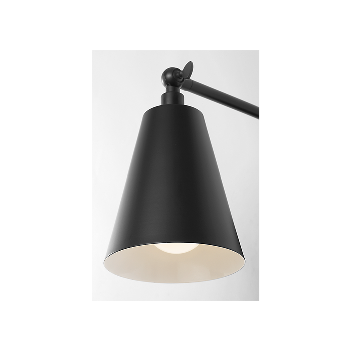 Generation Lighting Drae One-Light Task Sconce Midnight Black Bulb[s] Included (GLW2001MBKE)