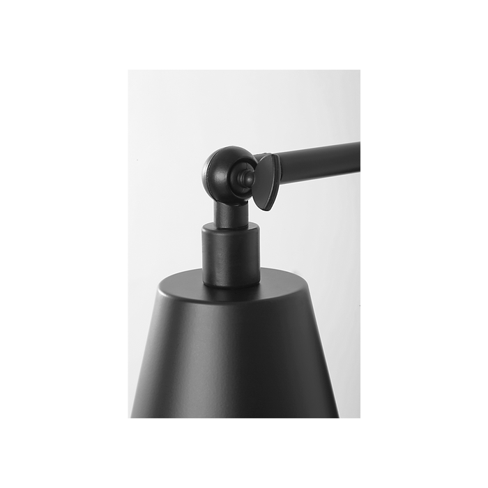 Generation Lighting Drae One-Light Task Sconce Midnight Black Bulb[s] Included (GLW2001MBKE)