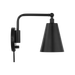 Generation Lighting Drae One-Light Task Sconce Midnight Black Bulb[s] Included (GLW2001MBKE)