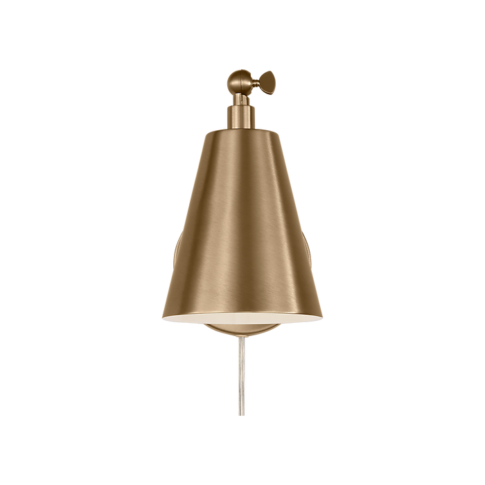 Generation Lighting Drae One-Light Task Sconce Satin Brass Bulb[s] Included (GLW2001SBE)