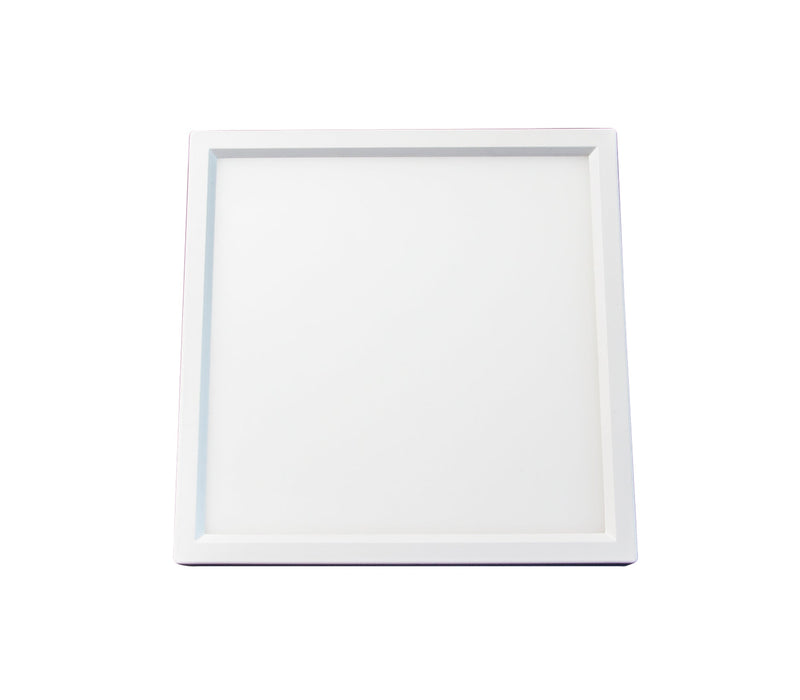 GM Lighting GeoTask Grande 120V Wet Location Surface Mount Lights 23W 1500Lm 3000K 90 CRI 12 Inch Square White (GM-SLD12-30-WH)