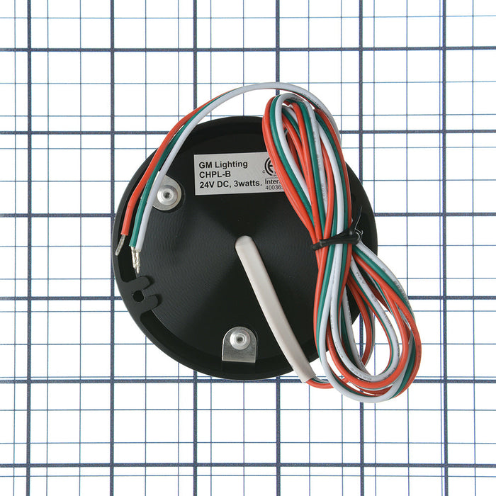 GM Lighting 3W 24V ChromaDim Puck Light Tunable White 2400K-5000K Dimmable 90 CRI Black (CHPL-B)