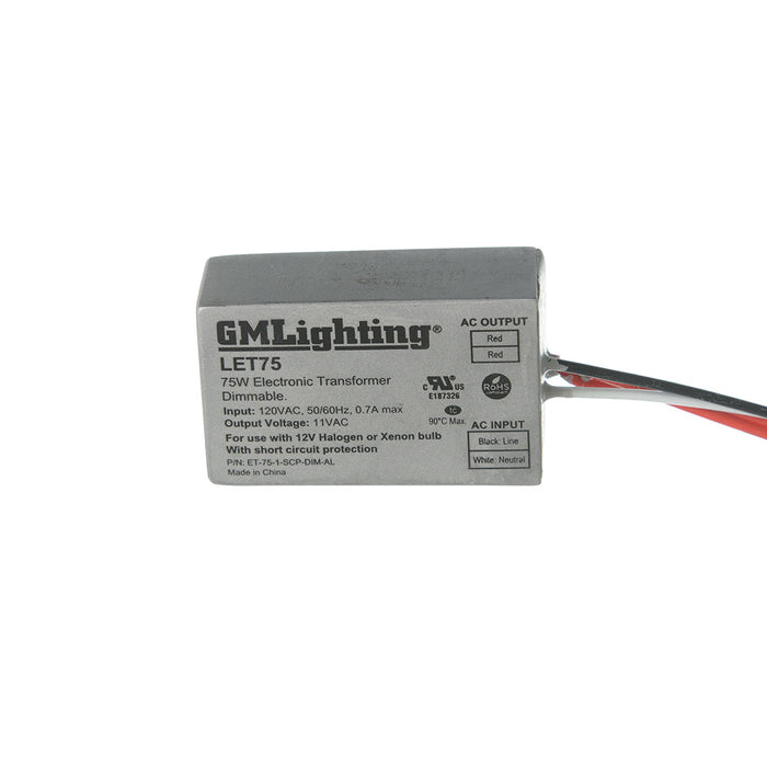 GM Lighting 12VAC Electronic Remote Transformer 20W 75W (LET-75)