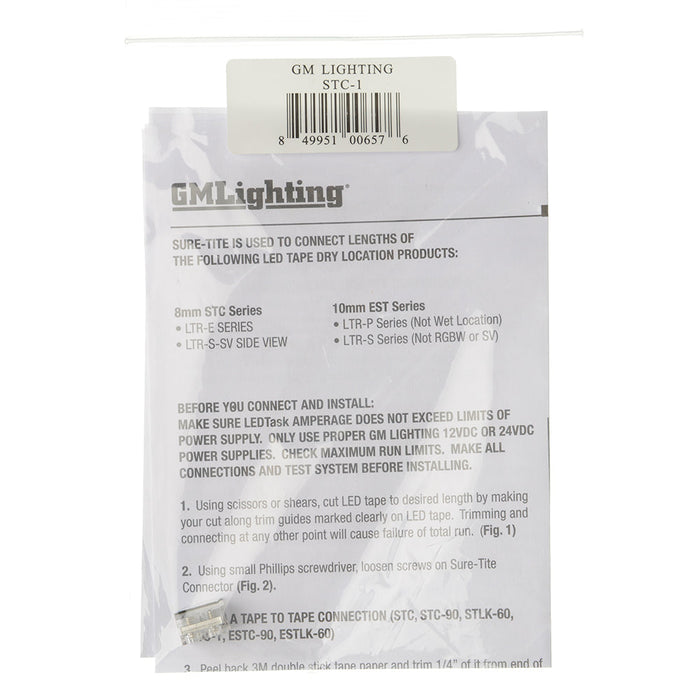 GM Lighting Sure-Tite Tape To Tape Connector (STC-1)