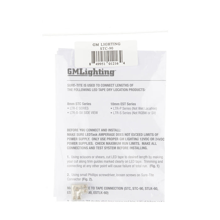 GM Lighting Sure-Tite 90 Degree Connector (STC-90)