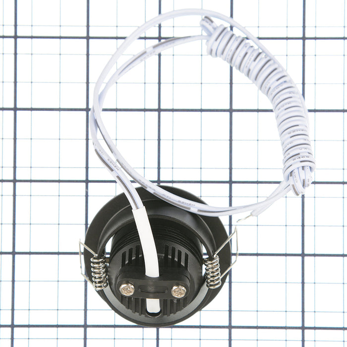 GM Lighting 12VDC Mini LED Dimmable Recessed Downlight 3W 120Lm 3000K 2 Inch Diameter Black (GMR4-WW-B)