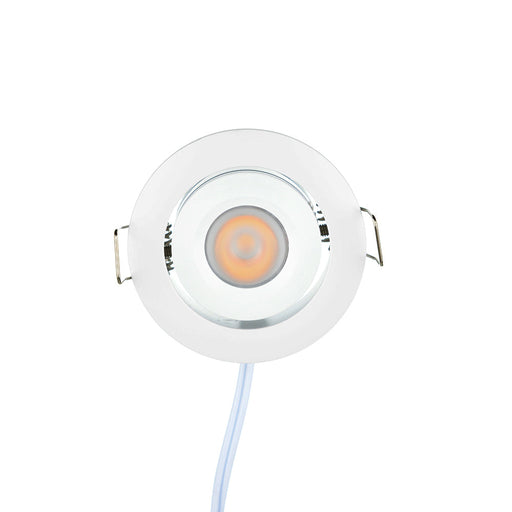 GM Lighting 12VDC Mini LED Dimmable Recessed Downlight 3W 120Lm 3000K 2 Inch Diameter White (GMR4-WW-W)