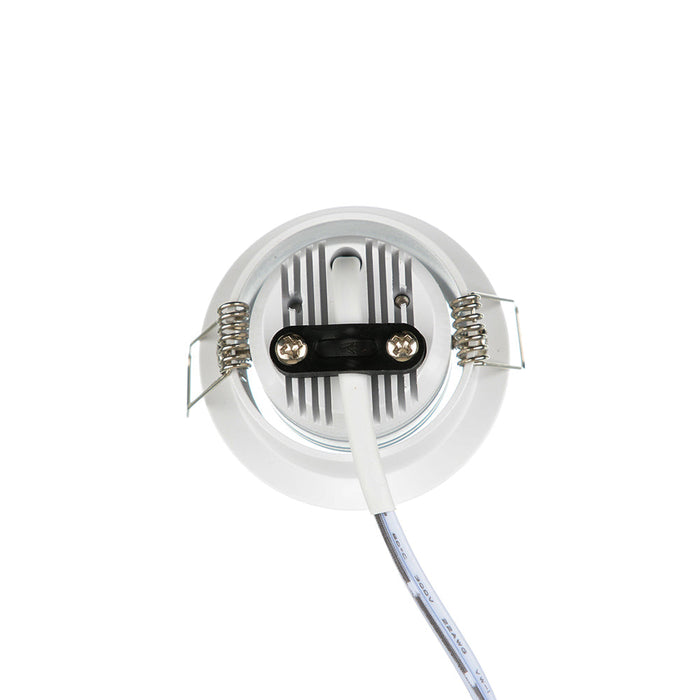 GM Lighting 12VDC Mini LED Dimmable Recessed Downlight 3W 120Lm 3000K 2 Inch Diameter White (GMR4-WW-W)
