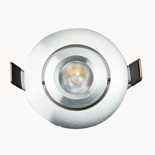 GM Lighting 12VDC Mini LED Dimmable Recessed Downlight 6W 375Lm 3000K 2-7/8 Inch Diameter Brushed Aluminum (GMR6-WW-BA)