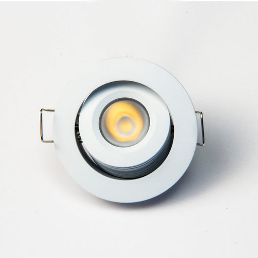 GM Lighting 12VDC Mini LED Dimmable Recessed Downlight 6W 375Lm 3000K 2-7/8 Inch Diameter White (GMR6-WW-W)