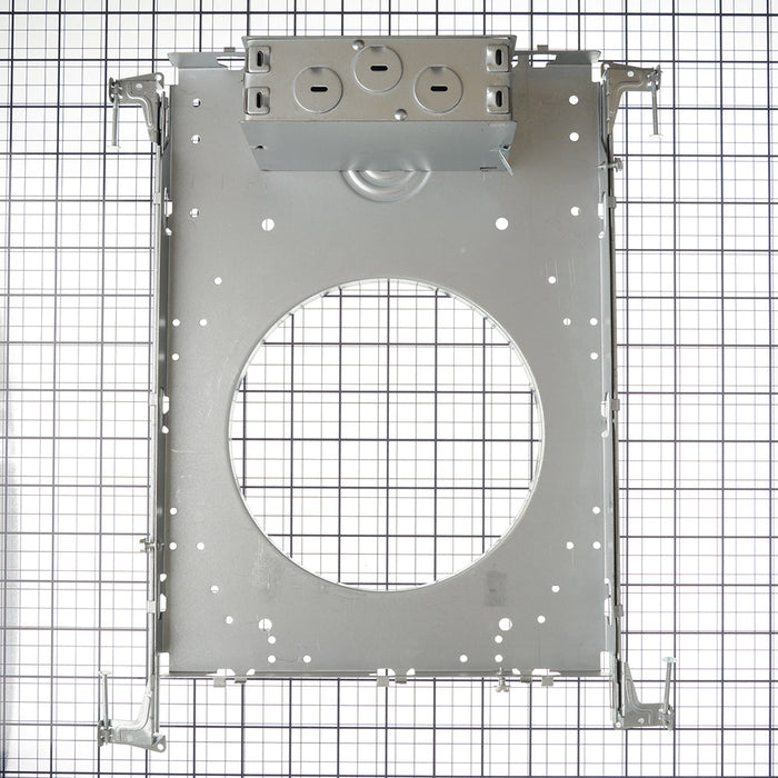 Green Creative NCFJB6 New Construction Plate For T-Grid And Stud/Joist Ceilings With Integral Junction Box And Pre-Installed Nails (35122)