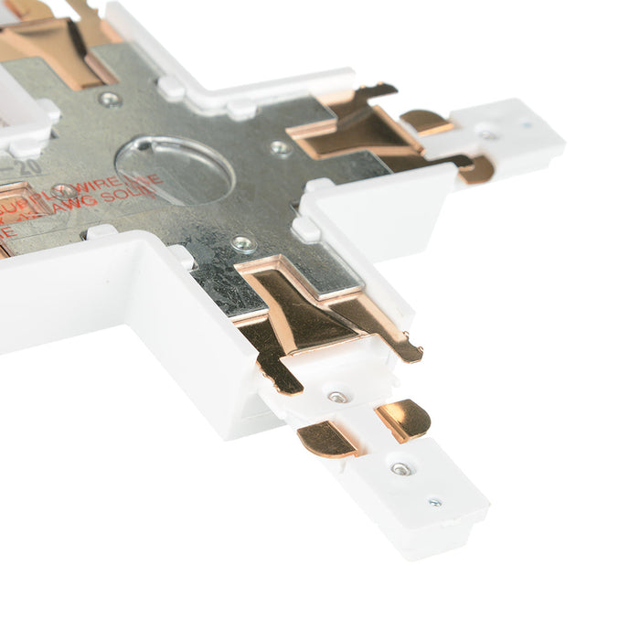 Green Creative TRKJ/XC/1C/WH Single Circuit J-Type Track X Connector White (35743)