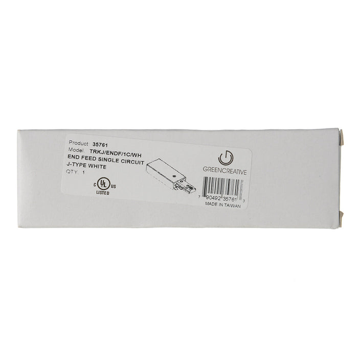 Green Creative TRKJ/ENDF/1C/WH Single Circuit J-Type End Feed White (35761)