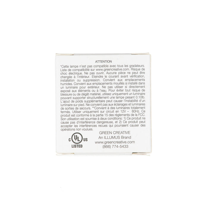 Green Creative 6.5MR16DIM/927FL35 MR16 Lamp GU5.3 Base 6.5W JA8/T20 High 92 CRI 12V Dimmable 2700K 35 Degree Beam Angle (36207)