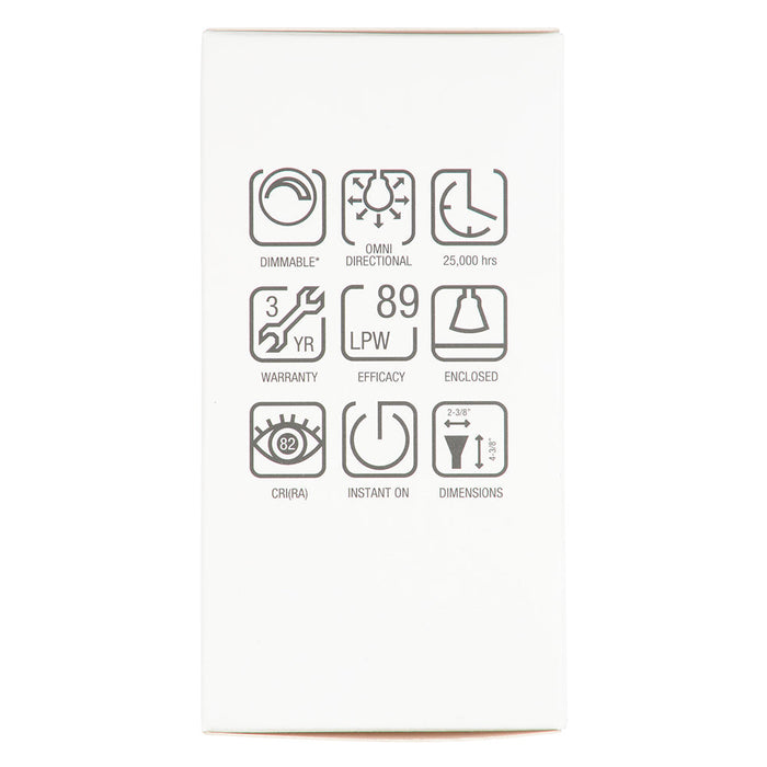 Green Creative 9A19DIM/827/R A19 Lamp E26 Base 9W Enclosed 120V Dimmable 2700K (36548)