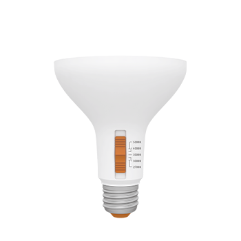 Green Creative 10BR30DIM/9CCTS 10W LED BR30 Lamp CCT Selectable 2700K/3000K/3500K/4000K/5000K 950Lm 120V 120 Degree Beam 92 CRI Dimmable (38308)