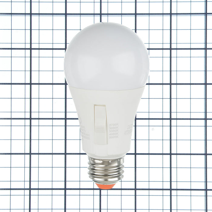 Green Creative 9A19DIM/9CCTS LED A19 Bulb E26 Base 9W CCT Selectable 2700K/3000K/3500K/4000K/5000K Enclosed 120V 92 CRI Dimmable (38344)