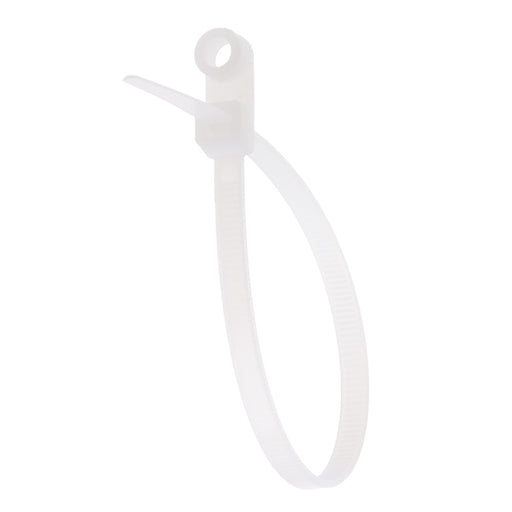 NSI 7.5 Inch Cable Tie Natural Screw Mount 50 Pound 100 Per Pack (GRP-M750N)