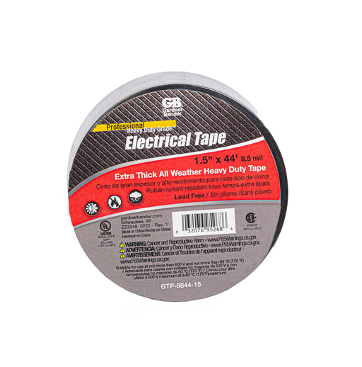Gardner Bender Extra Thick All Weather Heavy Duty Vinyl Electrical Tape Black 1.5 X 44 X 8.5 Mi (GTP-8844-15)