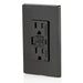 Leviton 15 Amp SmartlockPro Self-Test GFCI Combination 24W Type A/C USB In-Wall Charger Outlet Black (GUAC1-E)