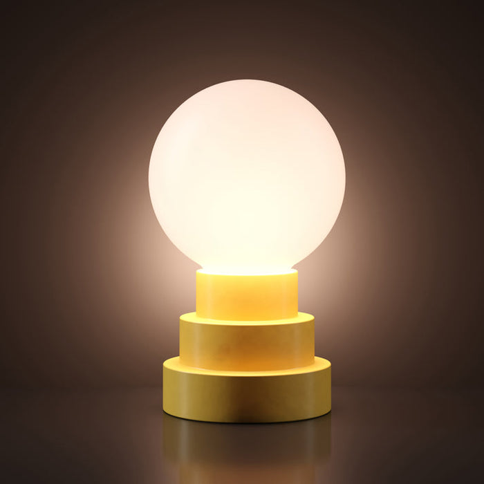 Bulbrite GLOBE/TL/CI Cordless Indoor Modern Table Lamp Globe 3.7V 2700K 90 CRI 300Lm Citrone (K70203)