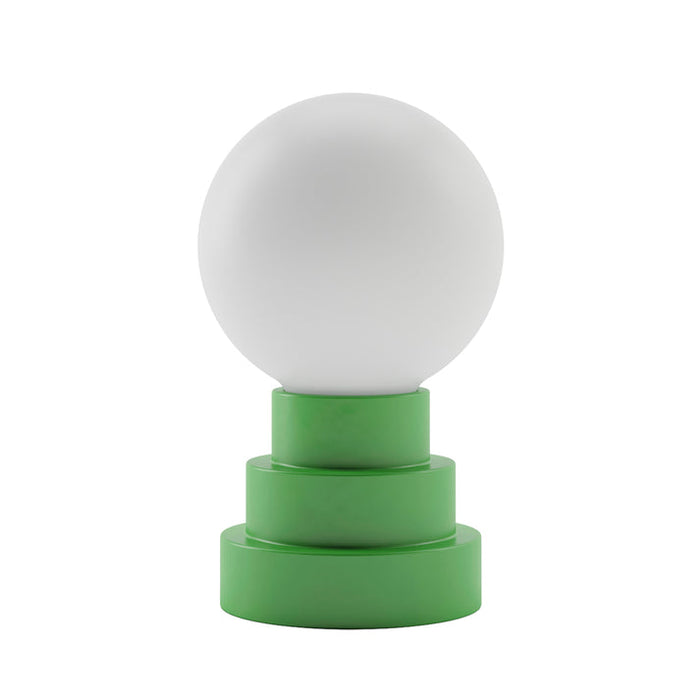 Bulbrite GLOBE/TL/MO Cordless Indoor Modern Table Lamp Globe 3.7V 2700K 90 CRI 300Lm Moss (K70200)