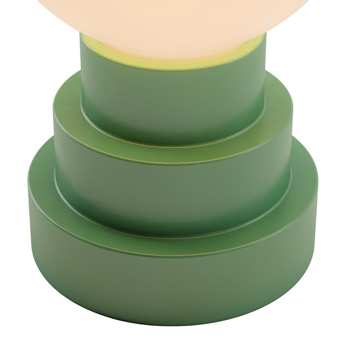 Bulbrite GLOBE/TL/MO Cordless Indoor Modern Table Lamp Globe 3.7V 2700K 90 CRI 300Lm Moss (K70200)