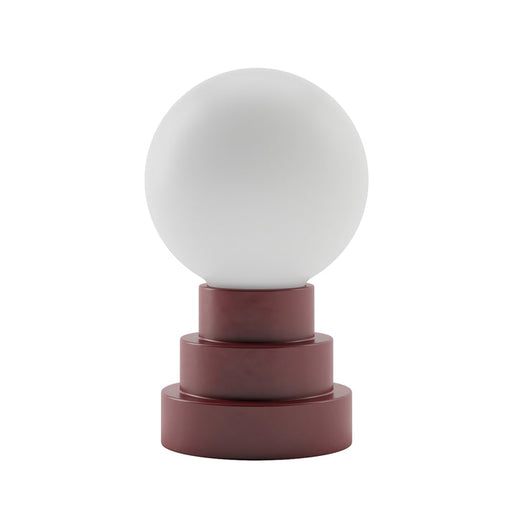 Bulbrite GLOBE/TL/OX Cordless Indoor Modern Table Lamp Globe 3.7V 2700K 90 CRI 300Lm Oxblood (K70201)