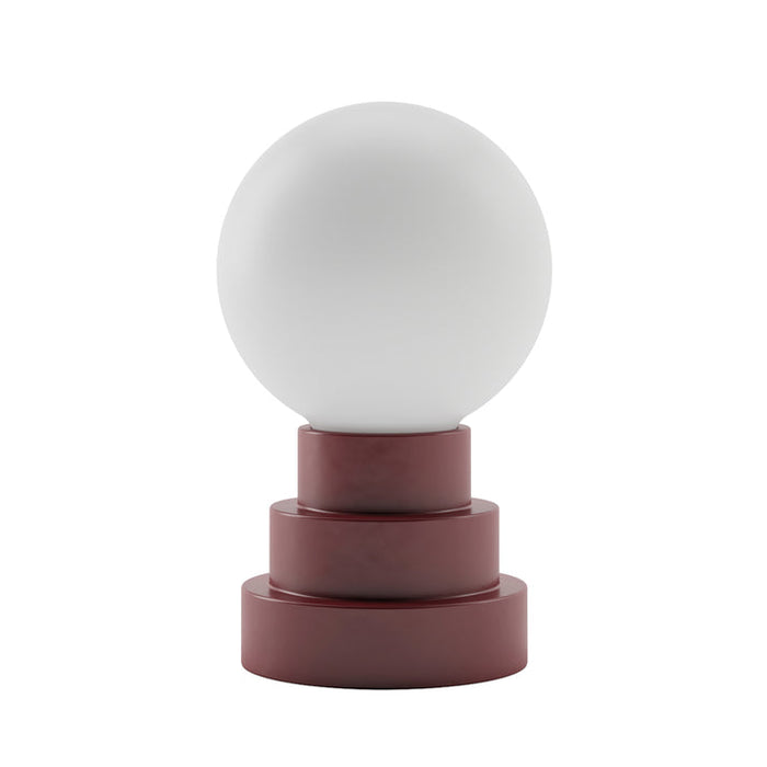 Bulbrite GLOBE/TL/OX Cordless Indoor Modern Table Lamp Globe 3.7V 2700K 90 CRI 300Lm Oxblood (K70201)