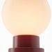 Bulbrite GLOBE/TL/OX Cordless Indoor Modern Table Lamp Globe 3.7V 2700K 90 CRI 300Lm Oxblood (K70201)
