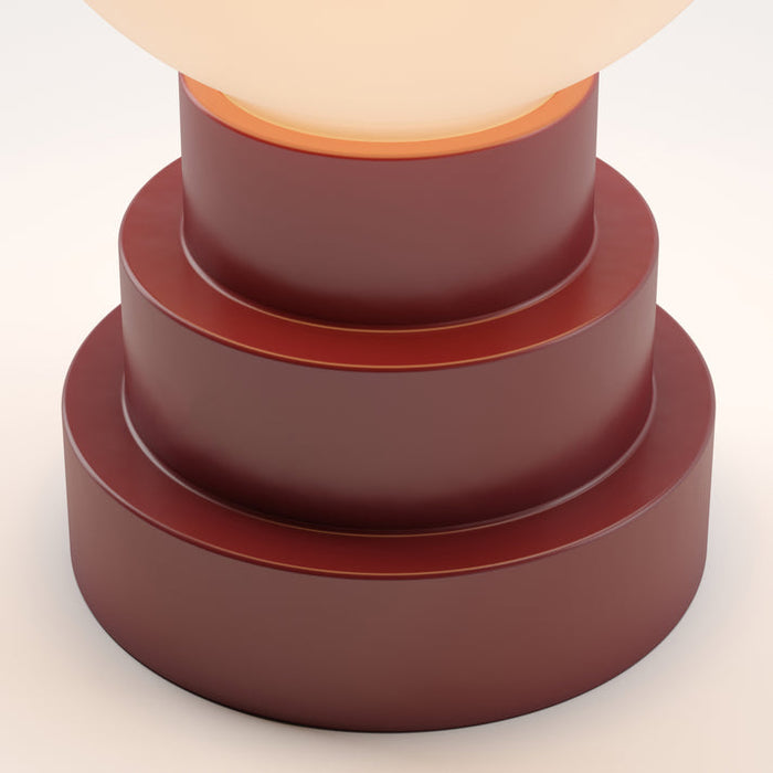 Bulbrite GLOBE/TL/OX Cordless Indoor Modern Table Lamp Globe 3.7V 2700K 90 CRI 300Lm Oxblood (K70201)