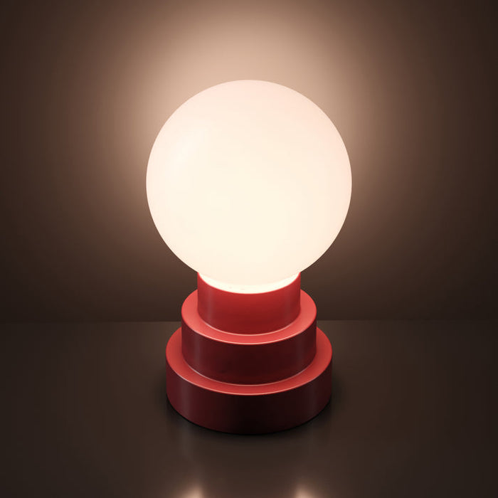 Bulbrite GLOBE/TL/OX Cordless Indoor Modern Table Lamp Globe 3.7V 2700K 90 CRI 300Lm Oxblood (K70201)