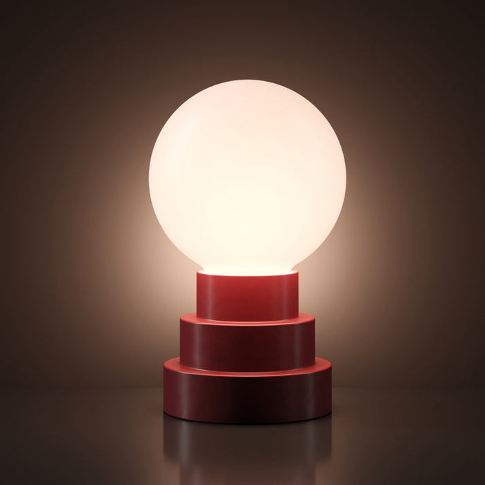 Bulbrite GLOBE/TL/OX Cordless Indoor Modern Table Lamp Globe 3.7V 2700K 90 CRI 300Lm Oxblood (K70201)