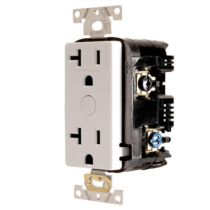 Leviton GreenConnect Wireless 20A Duplex Receptacle With Downstream Control 120V 50/60Hz White (ZBR20-1SW)