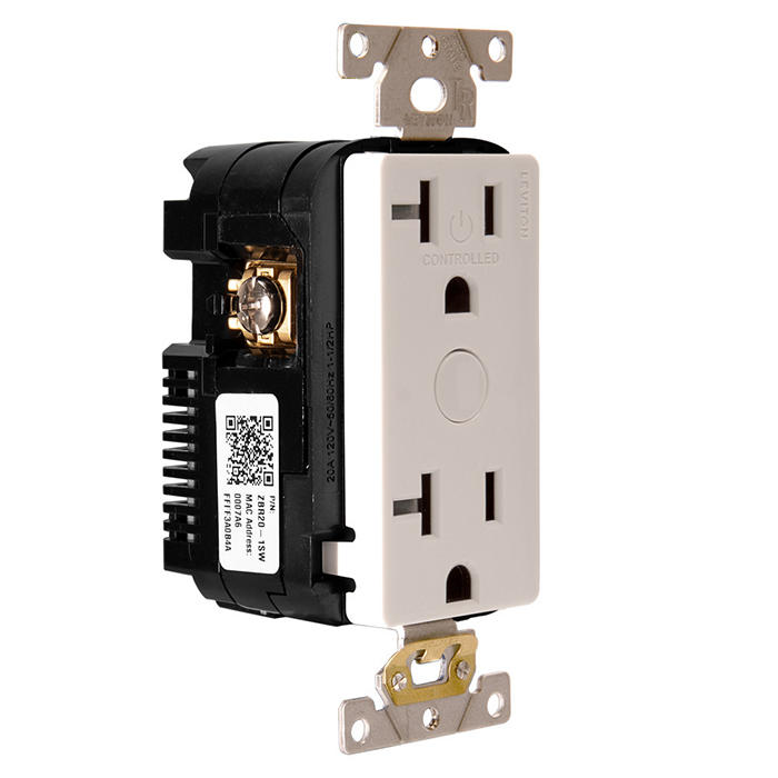 Leviton GreenConnect Wireless 20A Duplex Receptacle With Downstream Control 120V 50/60Hz White (ZBR20-1SW)