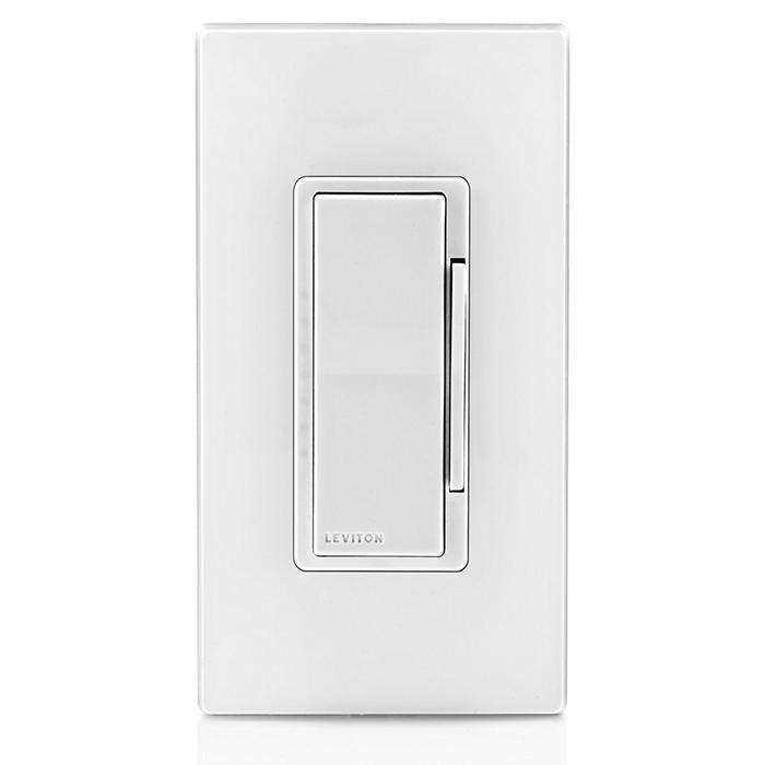 Leviton GreenConnect Wireless 0-10V Wall Dimmer 347V 50/60Hz 4A Load 0-10V Sinking 50mA White (ZB700-30Z)