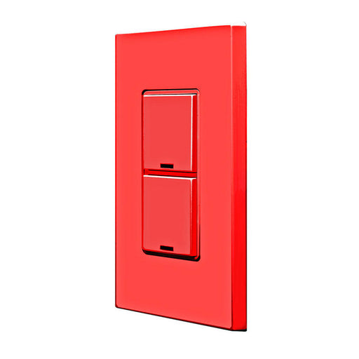 Leviton Red GreenMAX Digital Switch 2-Button Color Change Kit With Wall Plate (RDGSW-2ER)