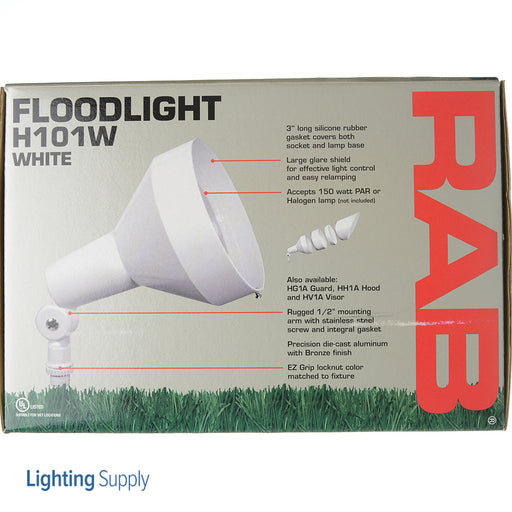 RAB Flood H System Bell Style 150W PAR38 White (H101W)
