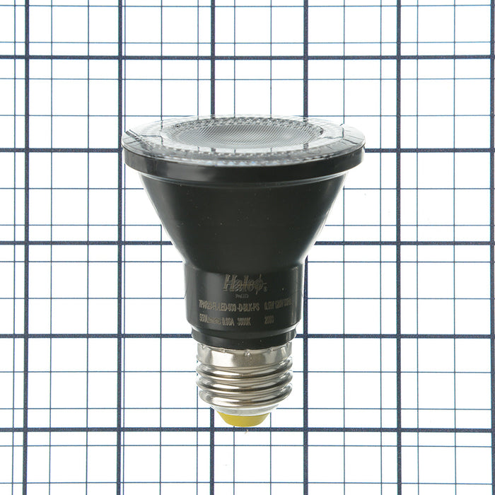 Halco 7PAR20-FL-LED-930-D-BLK-PS 6.5W LED PAR20 Flood 40 Degree Beam Dimming 90 CRI 3000K Black Housing T20/T24 JA8-2019-Performance Series (80213)
