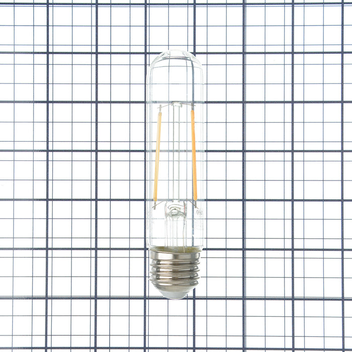 Halco 5T10-CL-FLED4-930-E26-D LED Filament T10 Lamp 5 Inch Medium E26 Base 3000K 5W 450Lm 90 CRI 120V Clear Dimmable (82700)